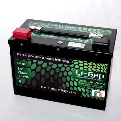 Li-C210 12V 210AH Lithium-iron Phosphate Battery with High Current BMS - 5 Year Guarantee
