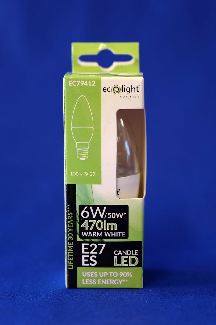Candle LED Light Bulb 6 Watt E27 Watt Daylight from the Batteryworldshop.com