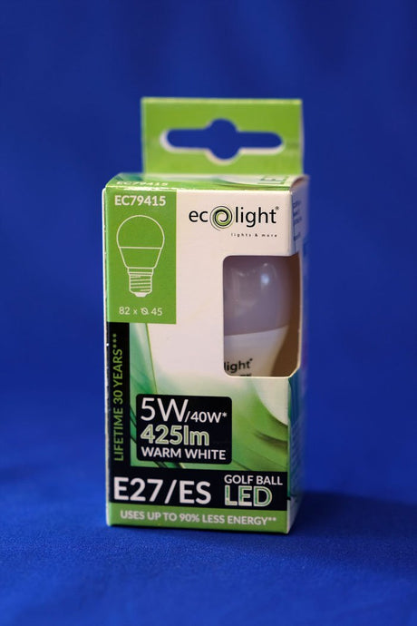 GOLF LED Light Bulb 5 Watt E27 Warm White from the Batteryworldshop.com
