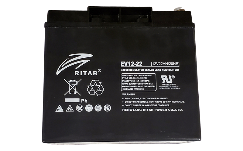 12 Volt 22Ah Sealed Lead Acid Golf Battery (sku-EV1222) Capable of 24 Holes