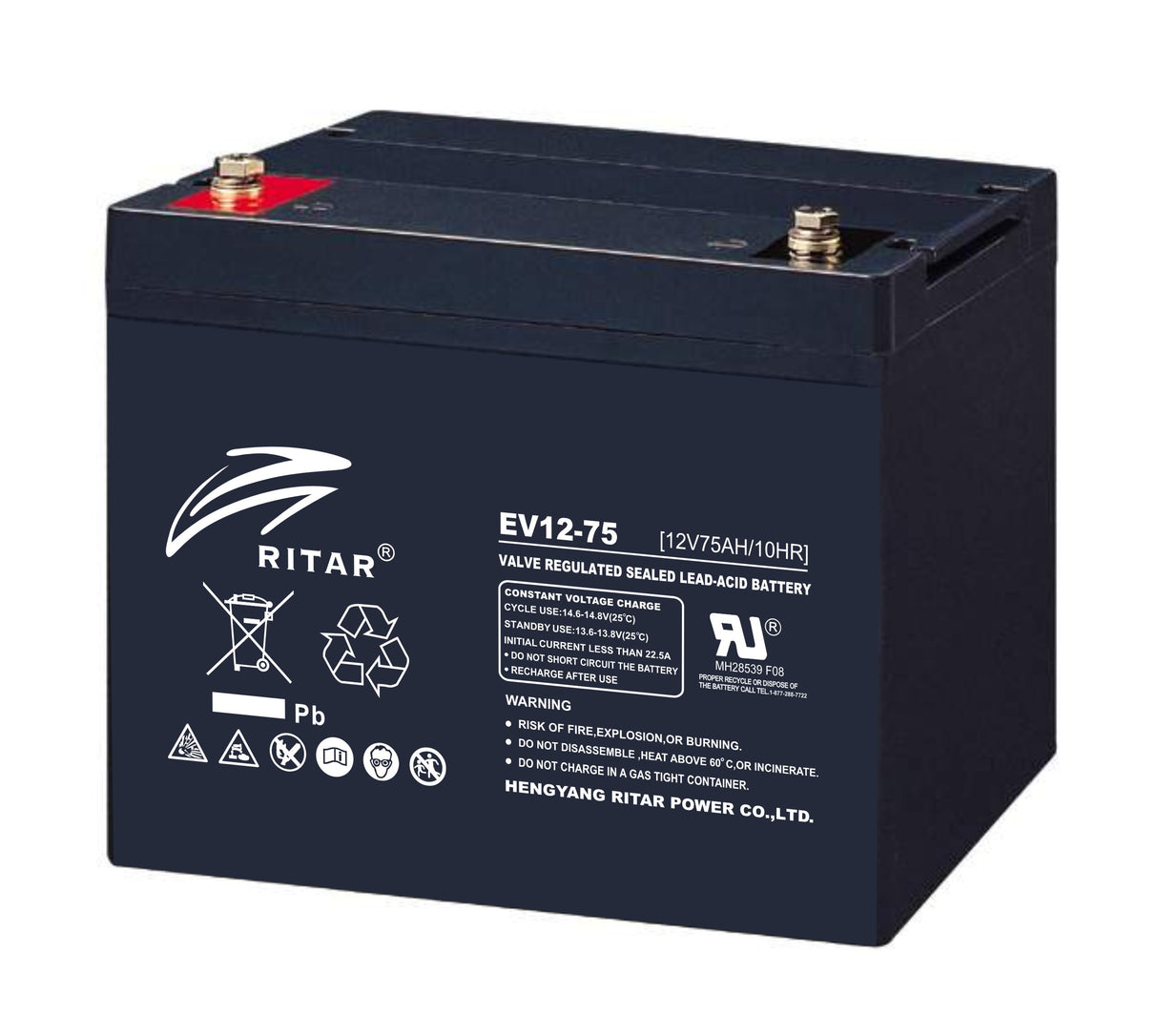 12 Volt 75Ah Sealed Lead Acid Battery