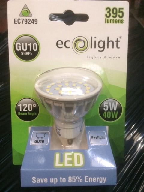 GU10 5 Watt Dimmable Daylight from the Batteryworldshop.com