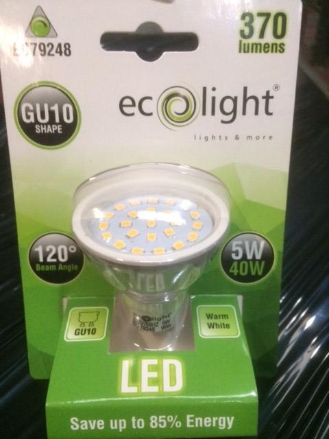 GU10 5 Watt Dimmable Warm White from the Batteryworldshop.com