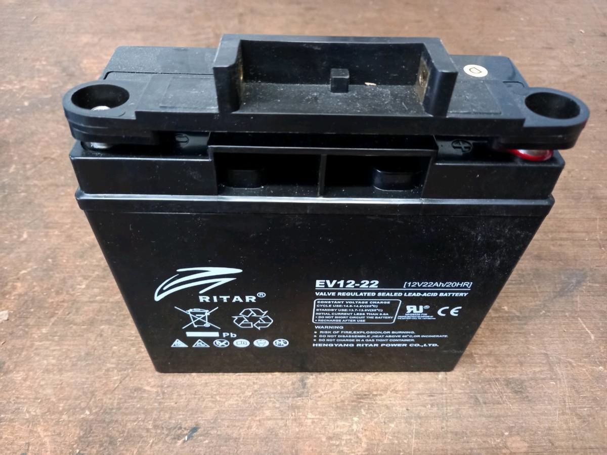 12 Volt 22Ah Sealed Lead Acid Golf Battery (sku-EV1222) Capable of 24 Holes