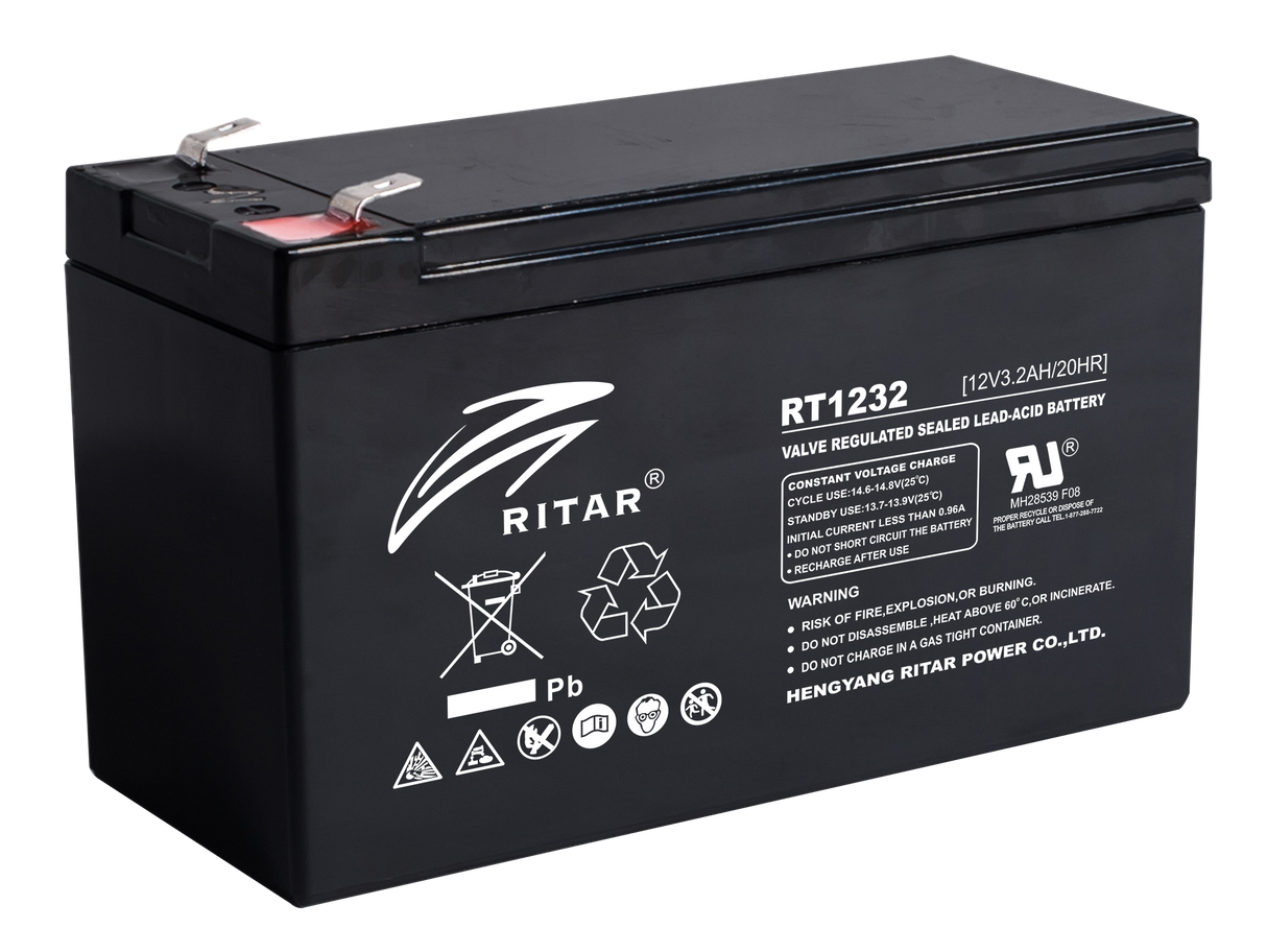 12 Volt 3.2Ah Sealed Lead Acid Battery