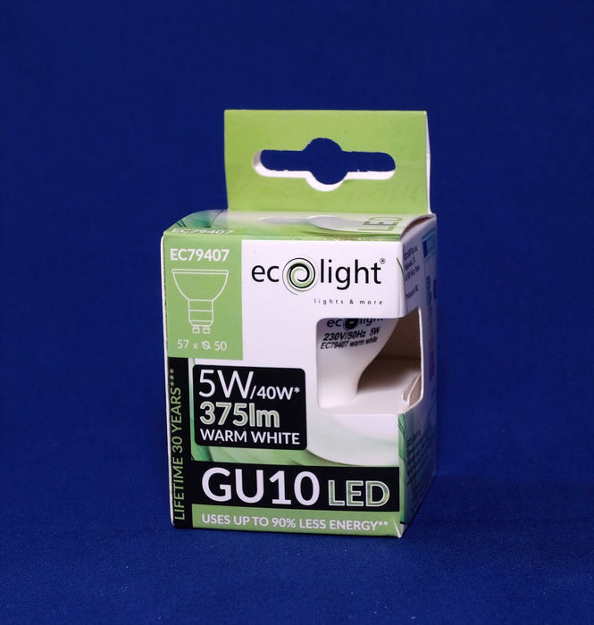 GU10 LED Light Bulb 5 Watt Warm White from the Batteryworldshop.com