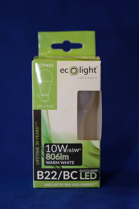 GLS Classic LED Light Bulb B22 10 Watt Warm White from the Batteryworldshop.com