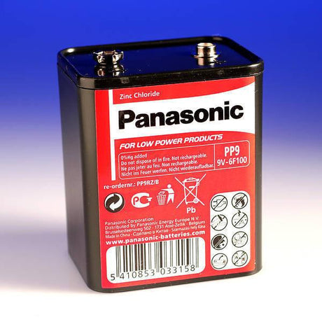 PP9 9V Zinc Battery from the Batteryworldshop.com