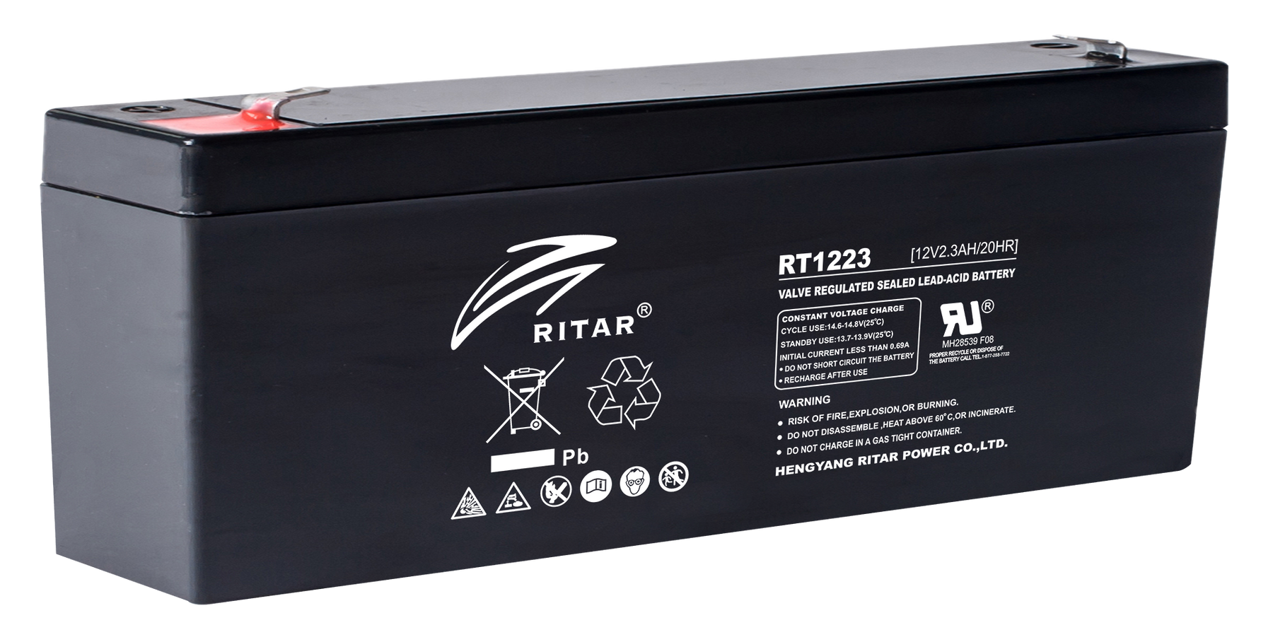 12 Volt 2.3Ah Sealed Lead Acid Battery