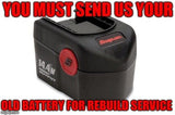 Snap On 14.4 Volt Nickel Cadmium Battery (Ni-Cd) - Rebuild Service To 3Ah - Power Tool Rebuild